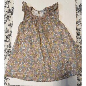 Girl's Short Flutter Sleeve Floral Nordstorm Dress Size 4